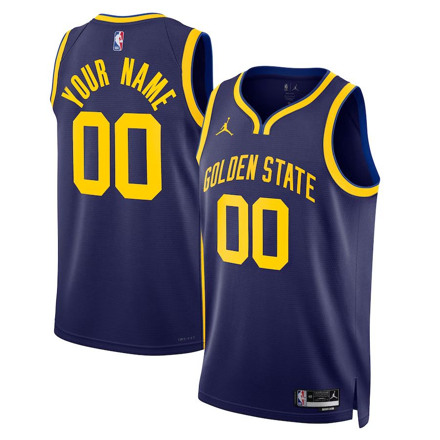 Men Golden State Warriors Jordan Brand Blue 2022-23 Swingman Custom NBA Jersey->customized nba jersey->Custom Jersey